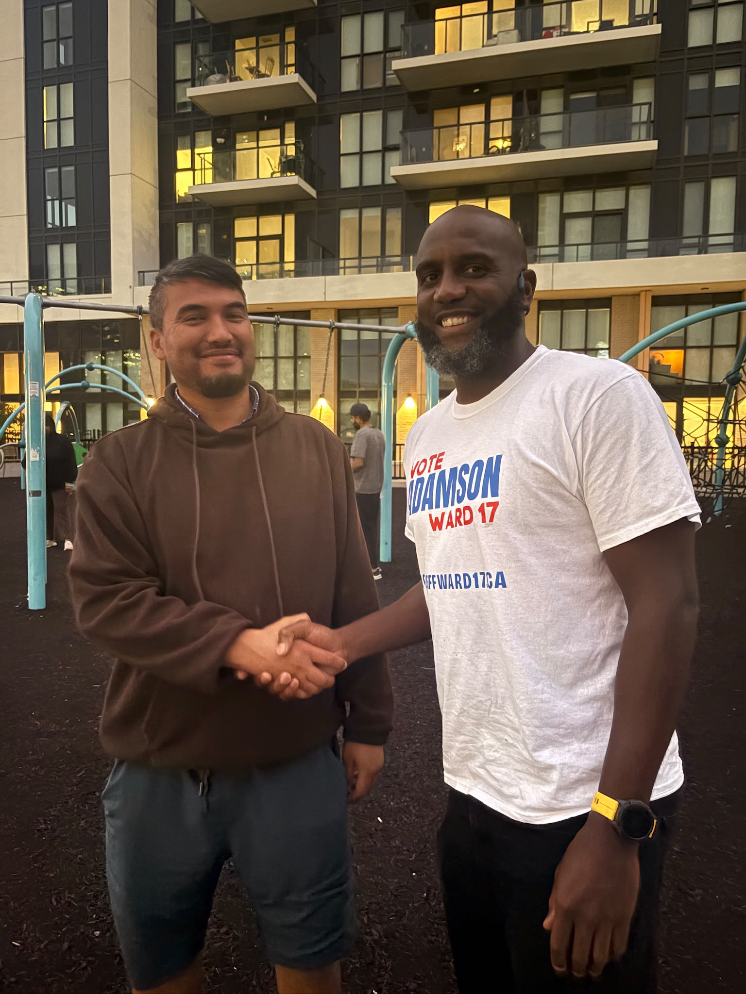 Jeffery meeting with residents